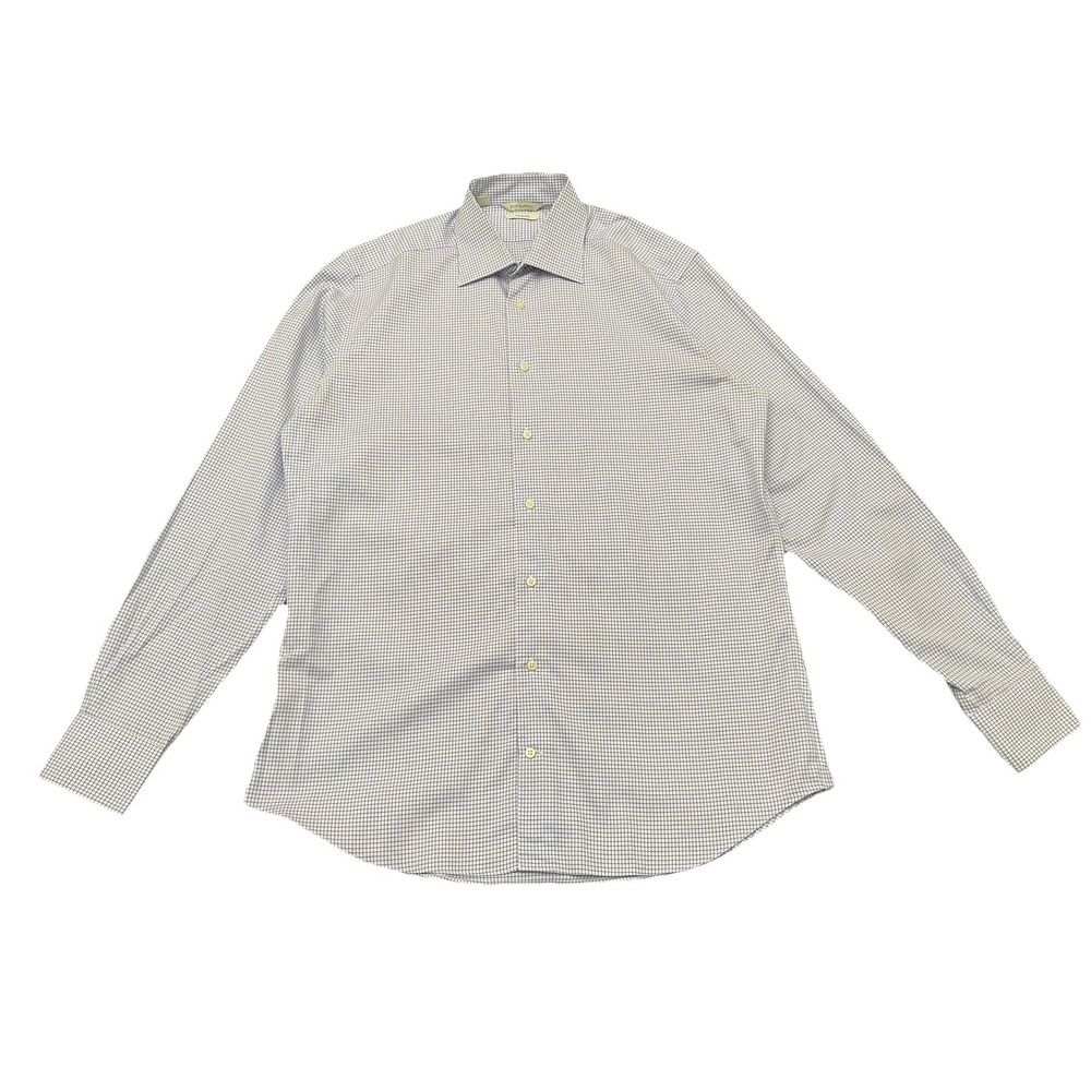 Suitsupply Traveller Slim Fit Shirt Mens 41 / 16 Blue White Check Long Sleeve